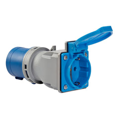 <b>Overgangsadapter - Blå CEE 16A til schuko</b> - Elbilgrossisten - 1
