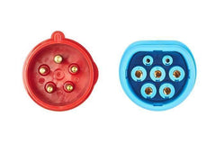 <b>FastCharge - Rød CEE til type 2 - justerbar ladekabel 6A-32A - 3-fas</b> - Elbilgrossisten - 5