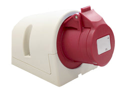 Rød industrikontakt — 16A — 3-fas — 400V — 416-6