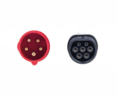 SPARK Red Mini — 16A Rød CEE til type 2 — justerbar ladekabel 6A-16A — 3-fas