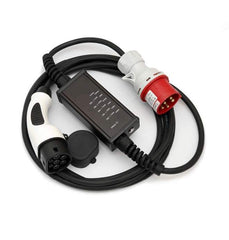 SPARK Red Mini — 16A Rød CEE til type 2 — justerbar ladekabel 6A-16A — 3-fas