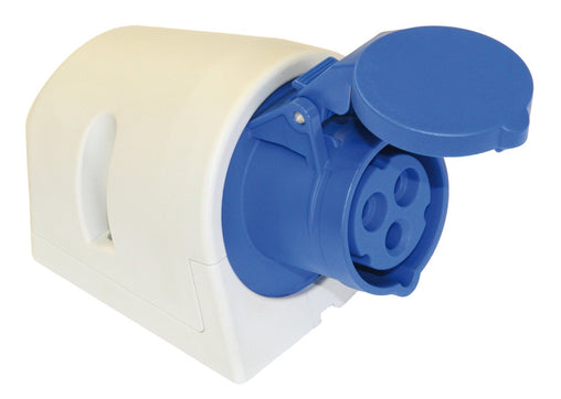 Blå industrikontakt — 32A — 1-fas — 230V — 232-6