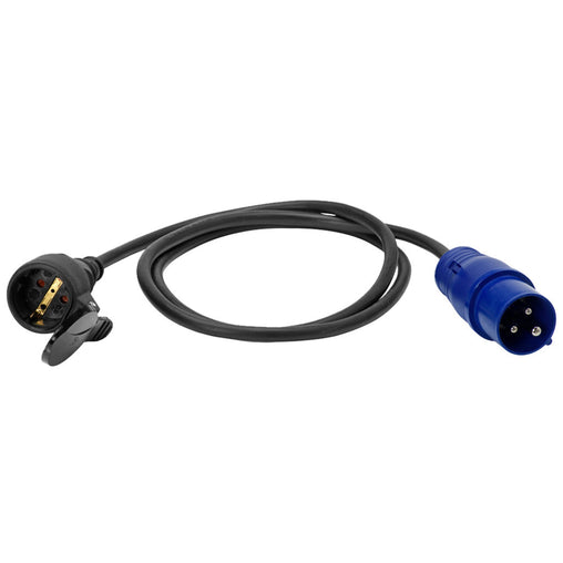 <b>Ladekabel adapter - Blå CEE 16A til schuko</b>  - Elbilgrossisten