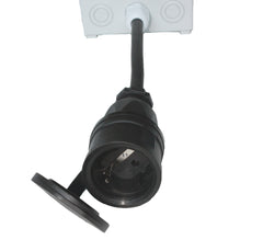 Ladekabel adapter — 32A/1-fase blå CEE støpsel (232-6) til Schuko (16A/1-fas)