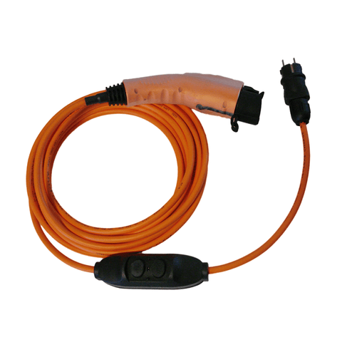 METRON Raichu — Schuko / Blå CEE til type 1 — justerbar ladekabel 6A/8A/10A/13A/16A — 1-fas