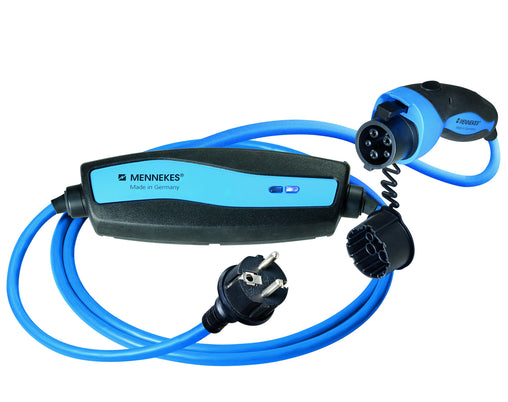 Mennekes® — Schuko til type 1 ladekabel — 10A — 1-fas