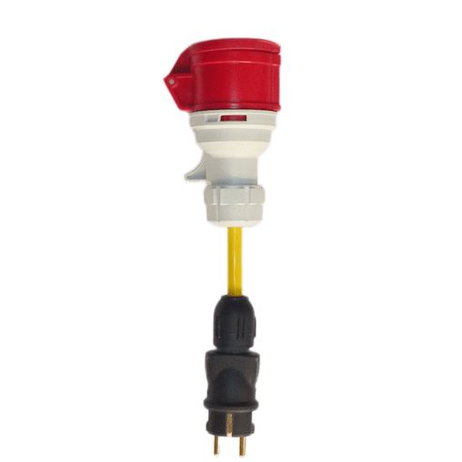 <b>Ladekabel adapter - Schuko til Rød CEE industrikontakt</b>  - Elbilgrossisten