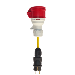 <b>Ladekabel adapter - Schuko til Rød CEE industrikontakt</b>  - Elbilgrossisten