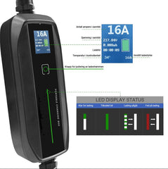 SPARK BLACK - Mode 2 ladekabel - Type 1 & 2 - Elbilgrossisten