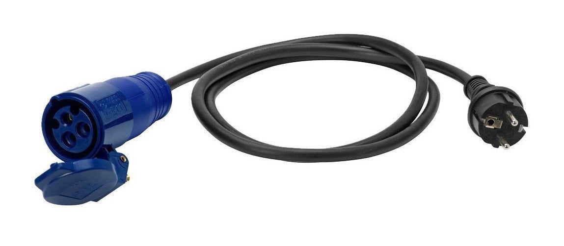<b>Ladekabel adapter - Schuko til blå CEE 16A</b>  - Elbilgrossisten