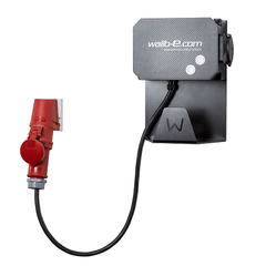 <b>Wallb-e Eco 2.0 - 11kW - 16A/3-fas - Type 2 kontakt</b> Rød CEE 16A 3-fas (0,5m) (+300kr) - Elbilgrossisten - 7
